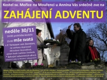 Zahájení adventu na Mouřenci - neděle 30. listopadu!